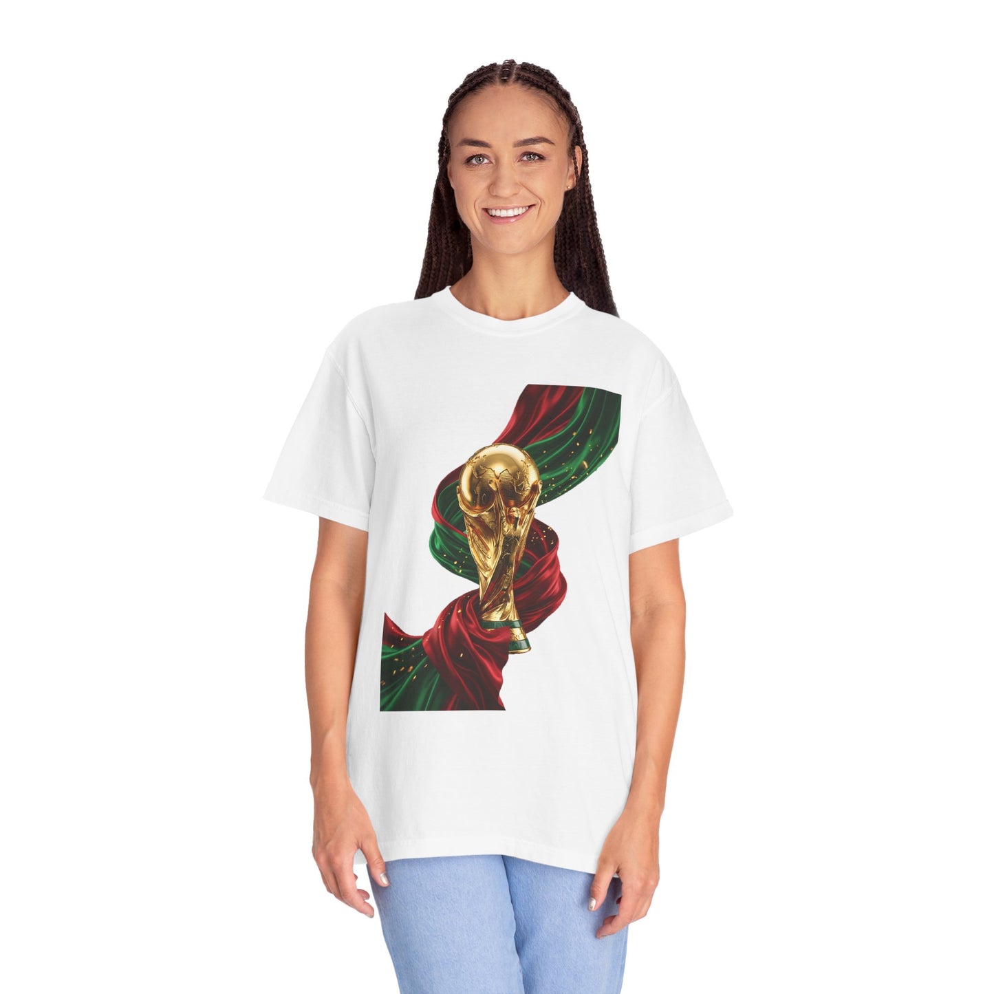 Portugal Football 'Onda de Glória' Dynamic Ribbon Trophy | Premium Graphic Tee