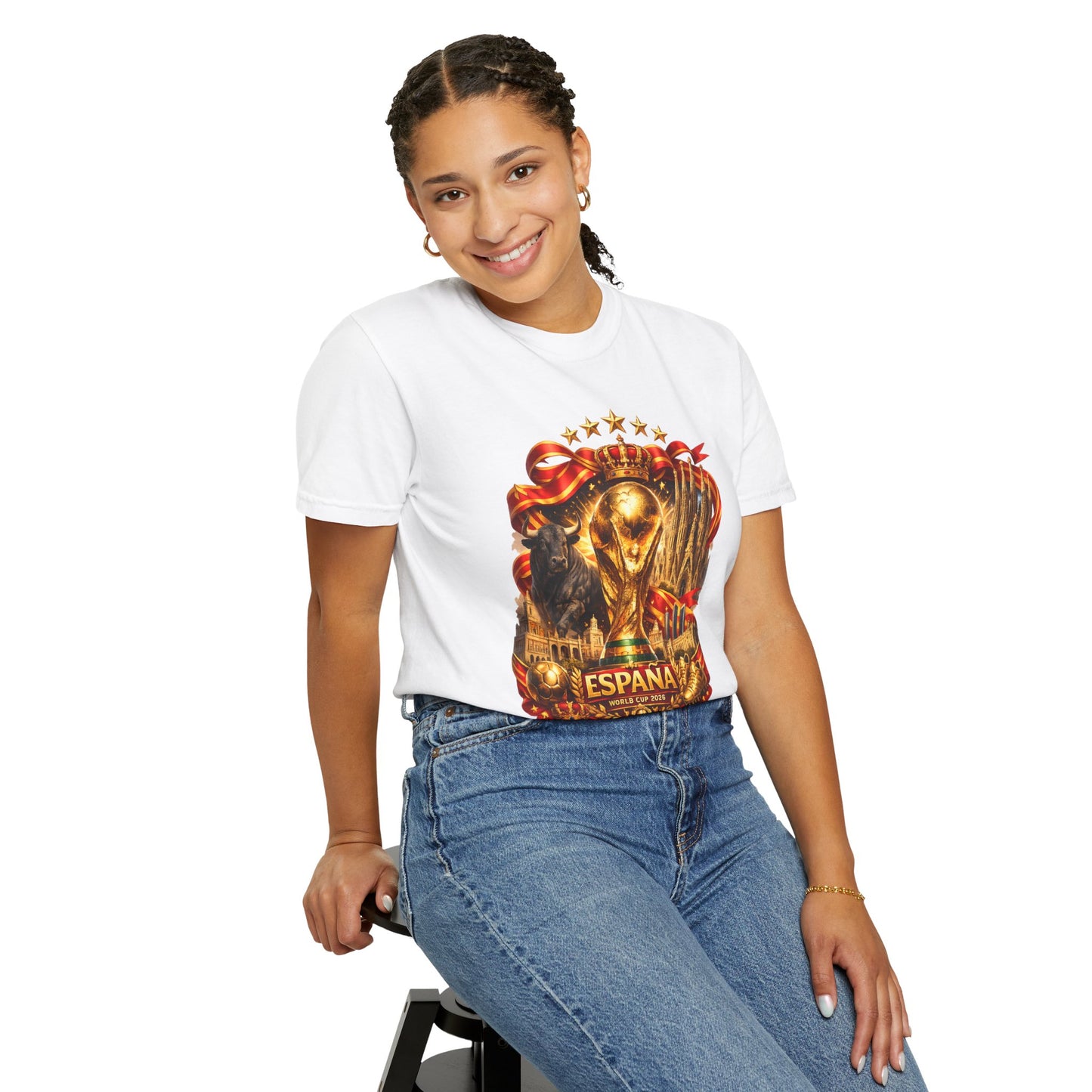 Spain Football World Cup 2026 'Reino Dorado' Iconic Elements | Premium Graphic Tee