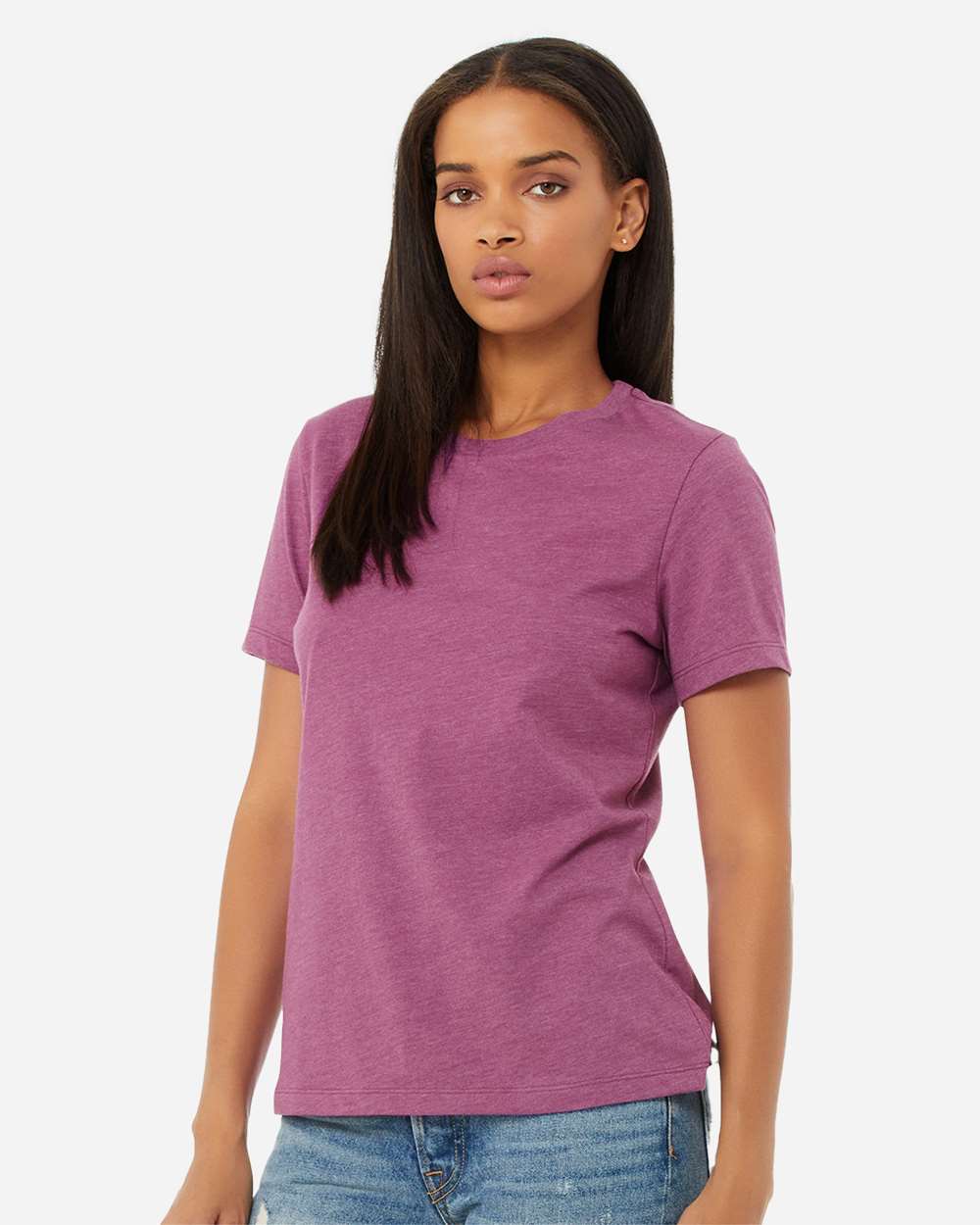 WomenÂ’s Relaxed Fit Heather CVC Tee