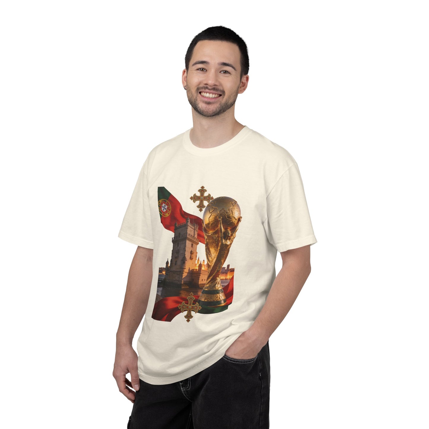 Portugal Football 'Torre de Belém' Majestic Trophy | Premium Graphic Tee