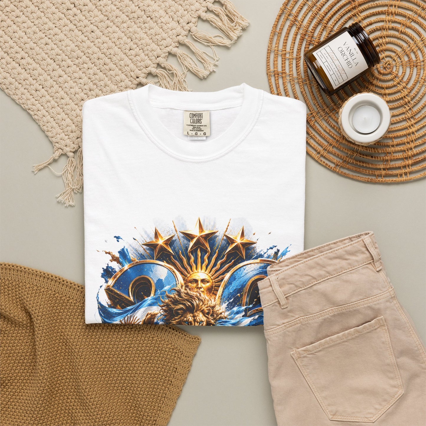 Argentina Football 'Leon de la Patria' World Cup 2026 Monogram – Premium Graphic Tee