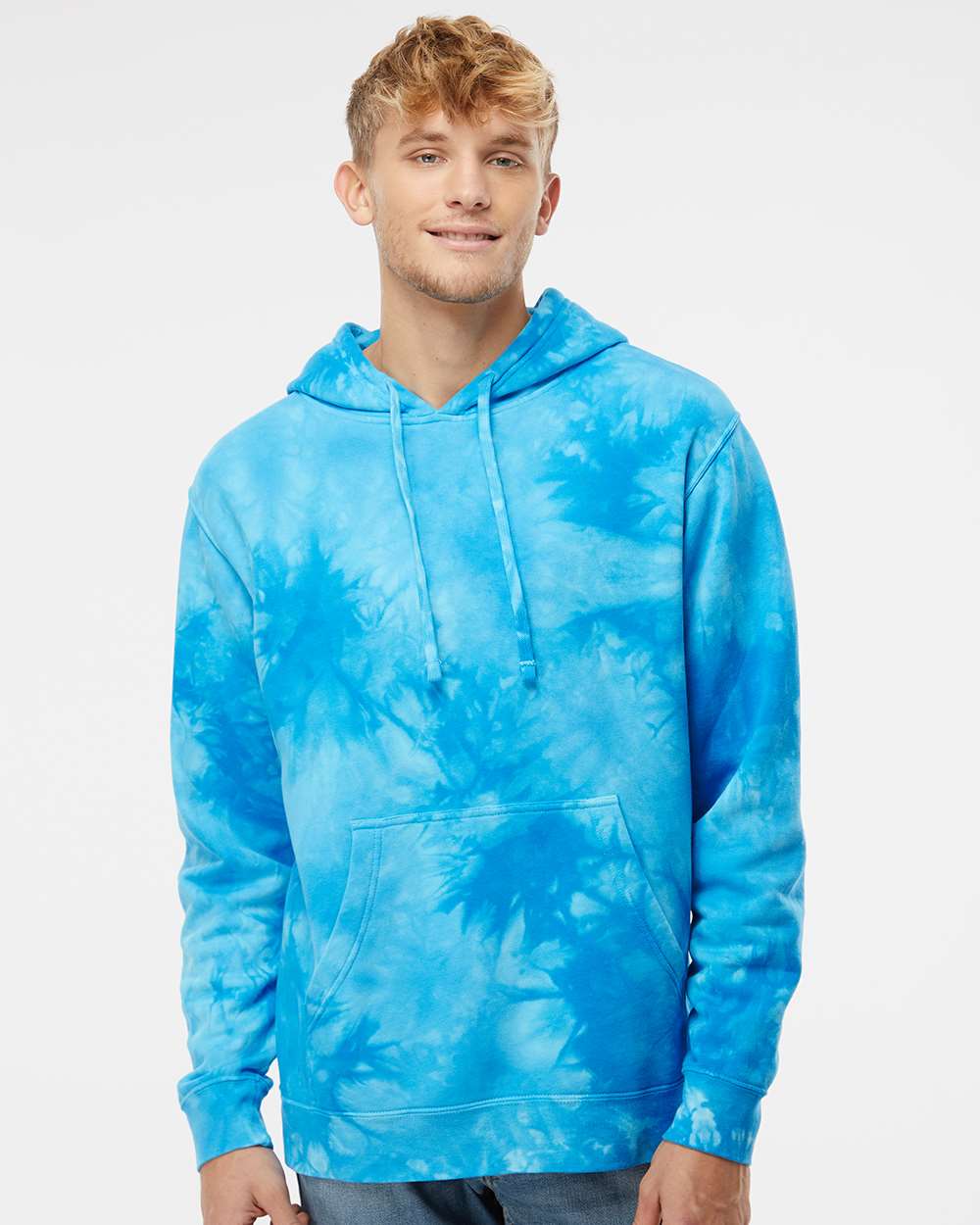 Unisex Midweight Tie-Dyed Hooded Sweatshirt
