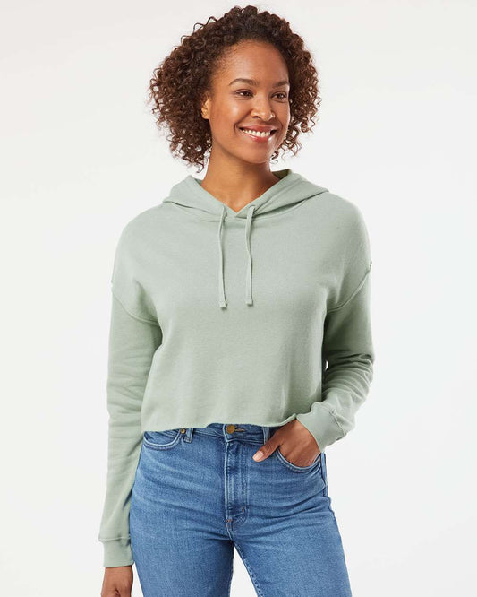 WomenÂ’s Lightweight Crop Hooded Sweatshirt