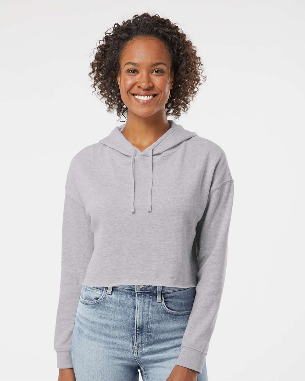 WomenÂ’s Lightweight Crop Hooded Sweatshirt