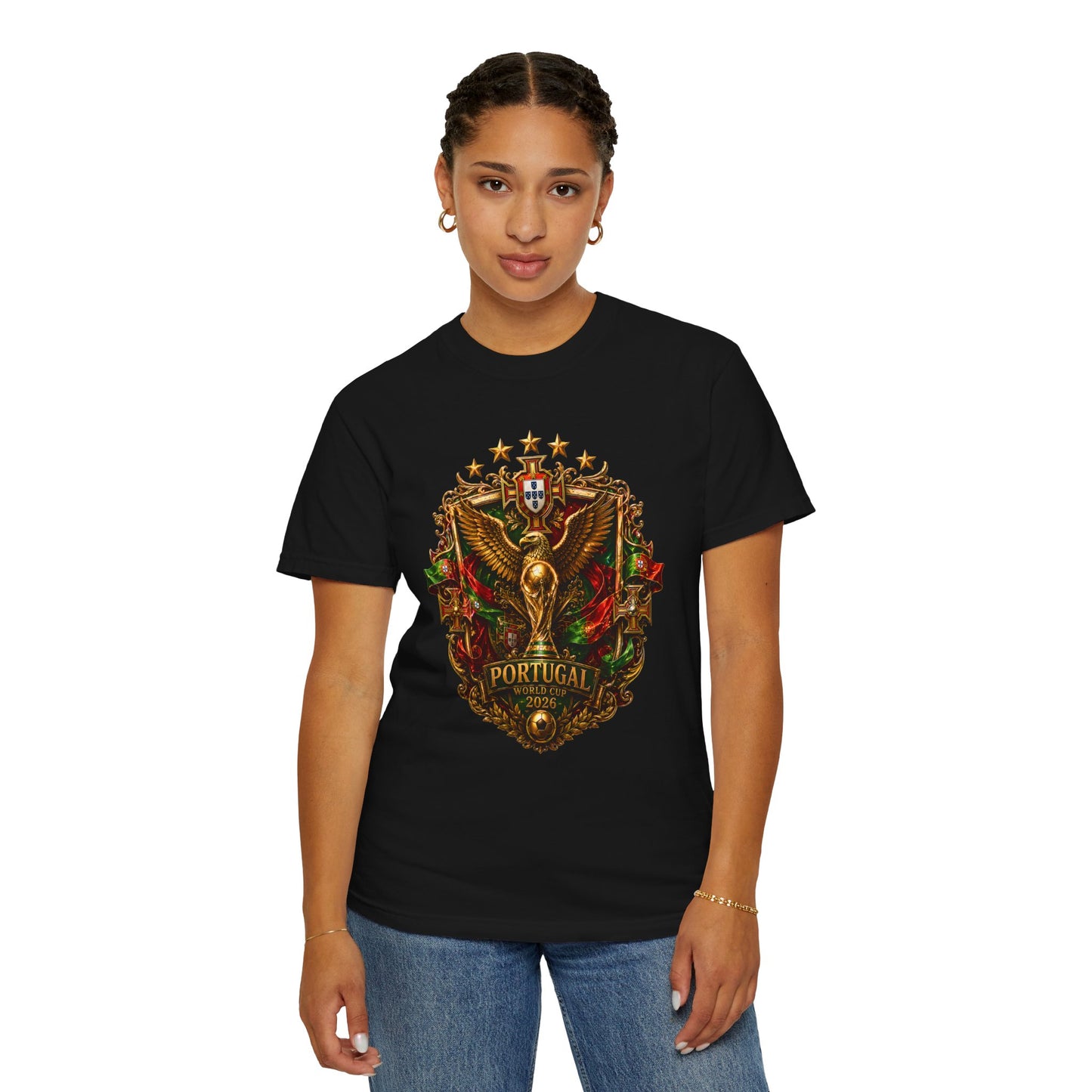 Portugal Football World Cup 2026 Sovereign Shield Crest – Imperial Glory | Premium Summer Tee