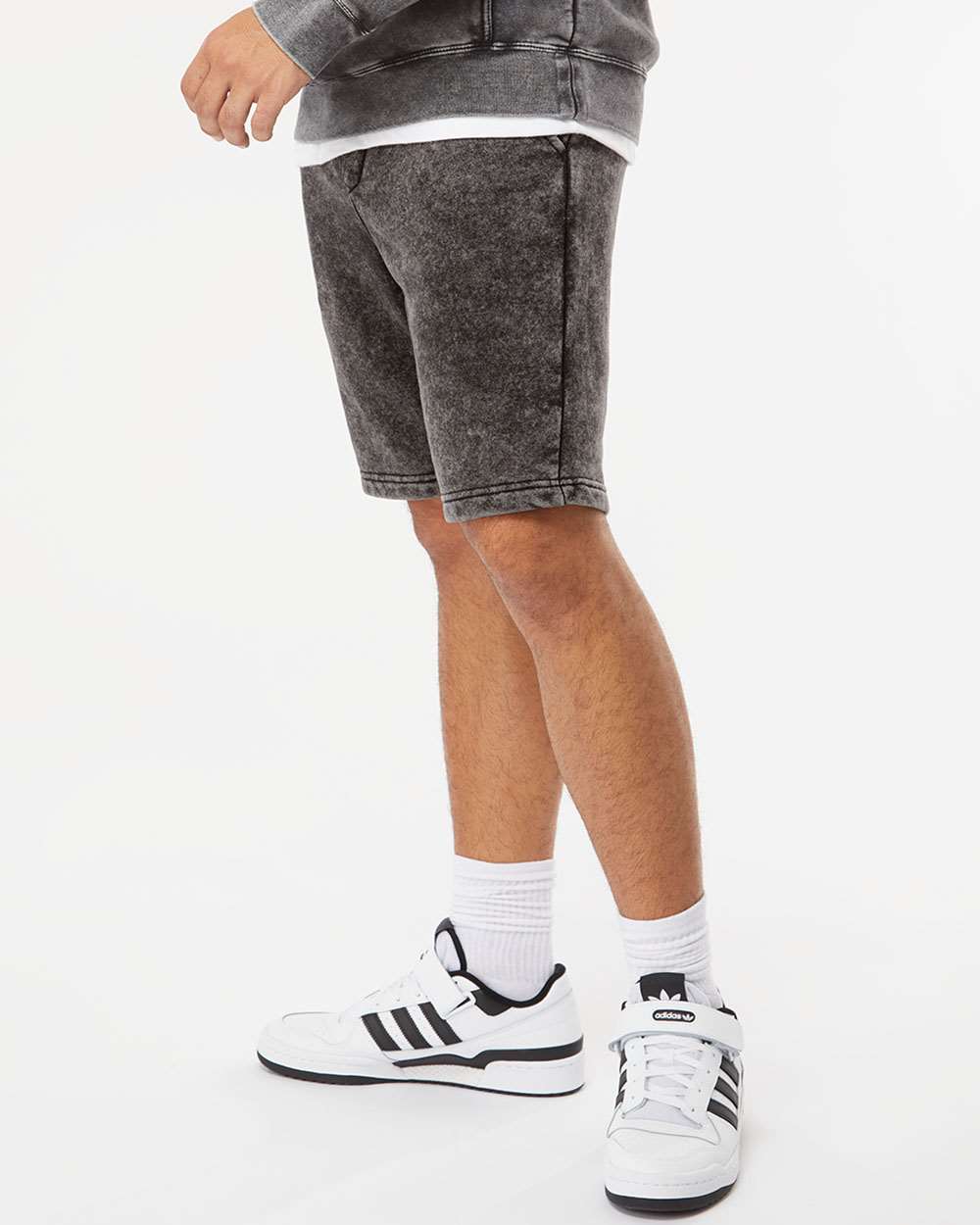 Unisex Mineral Wash Fleece Shorts