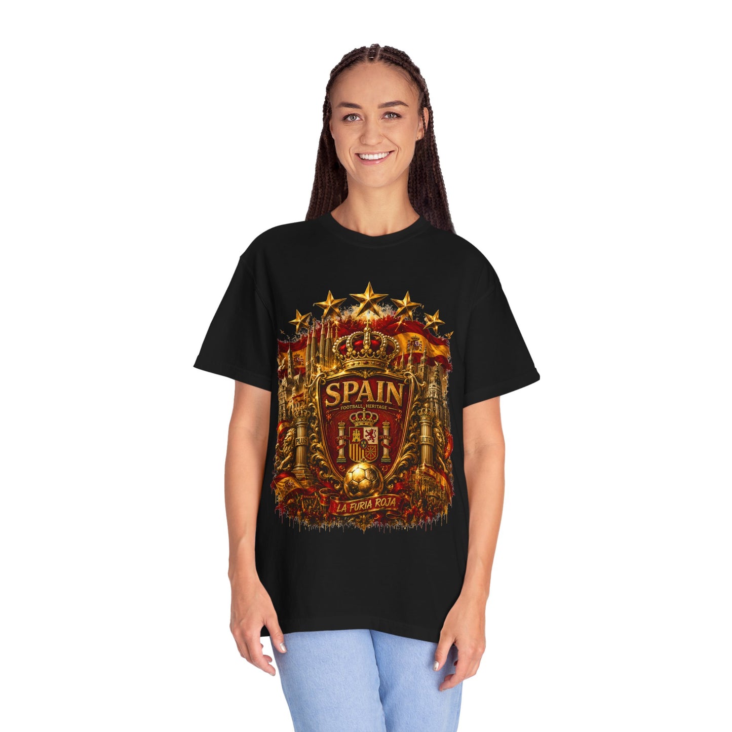 Spain Football 'Heritage Imperial' Epic Championship Shield | Premium Graphic Tee