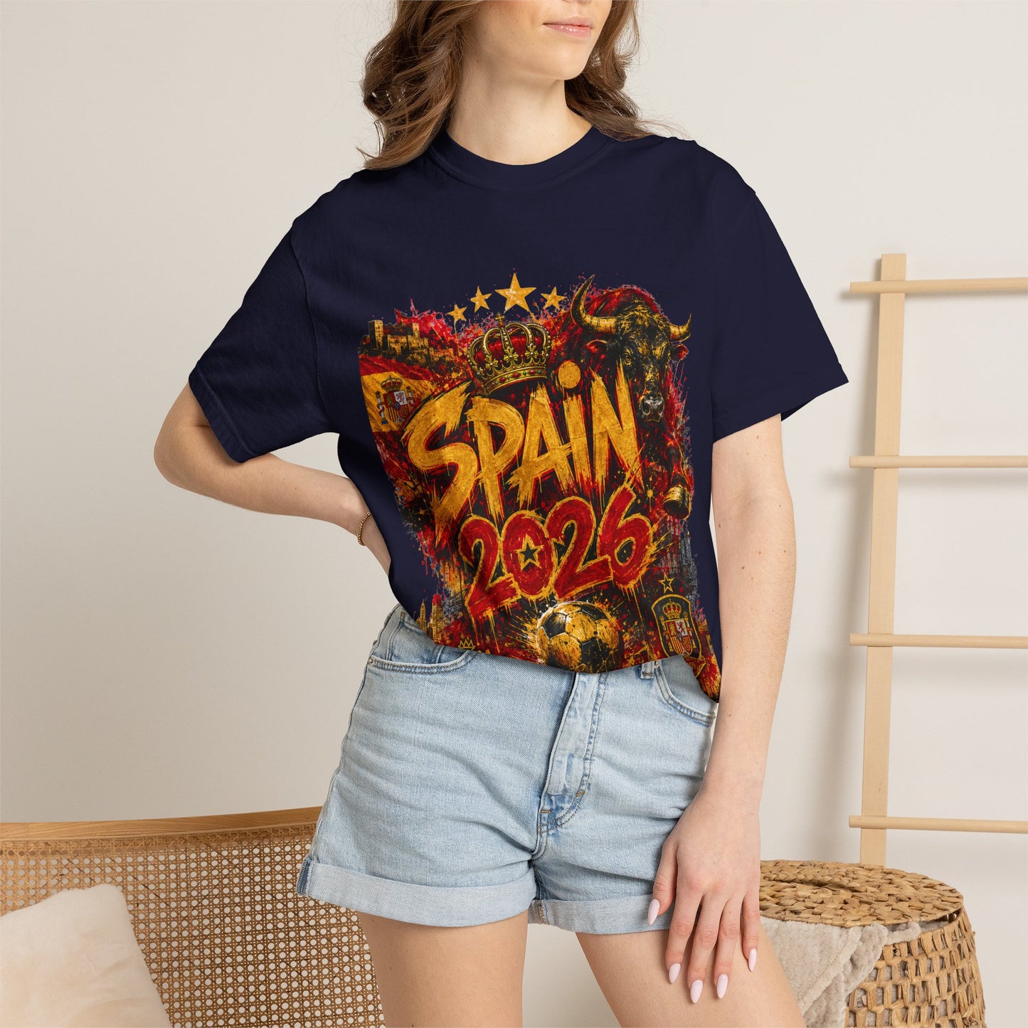 Spain Football World Cup 2026 'Fúria de Ouro' Graffiti Championship | Premium Graphic Tee