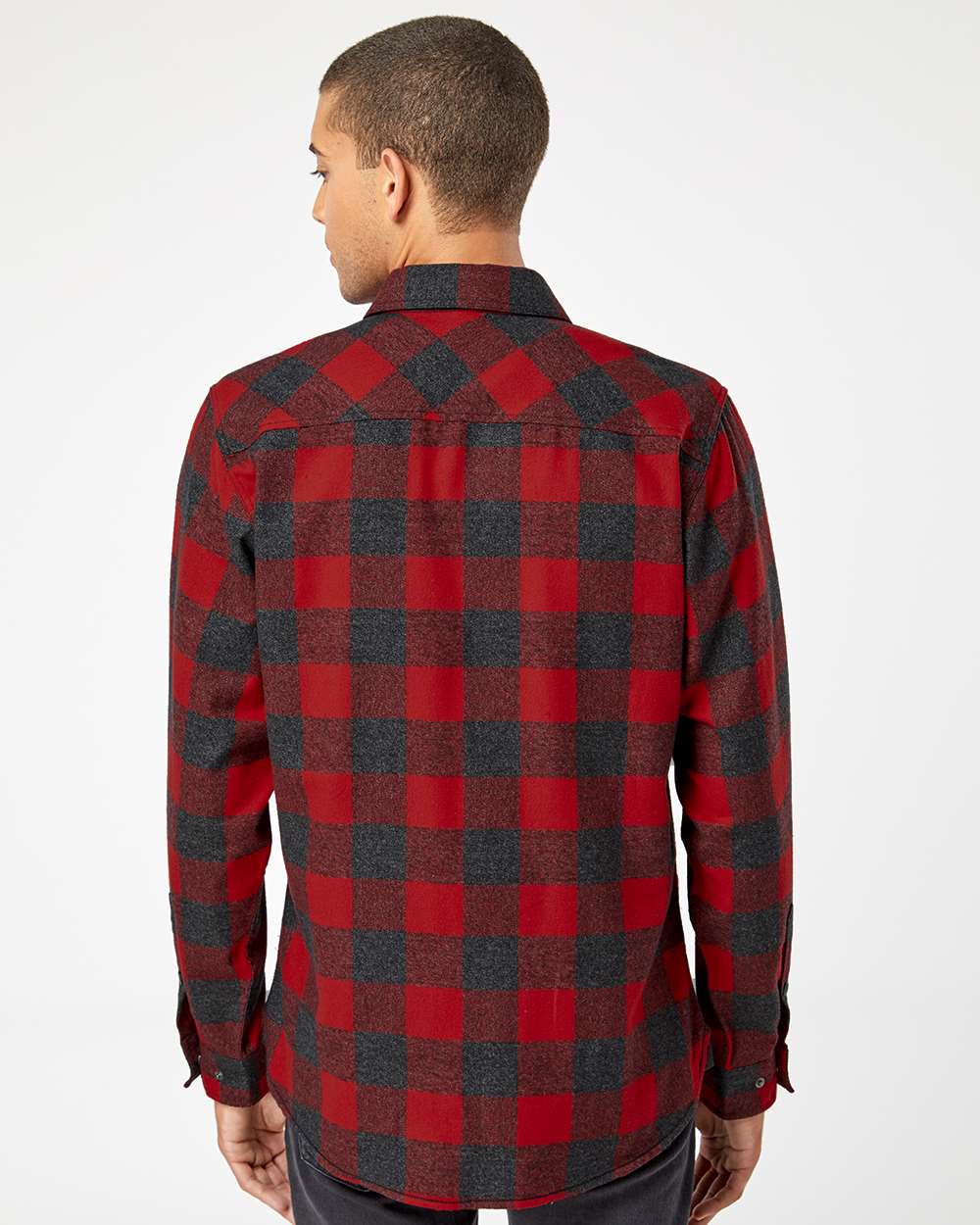 Men's Snap Front Plaid Flannel Shirt