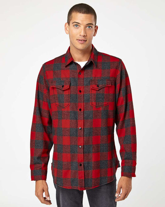 Men's Snap Front Plaid Flannel Shirt