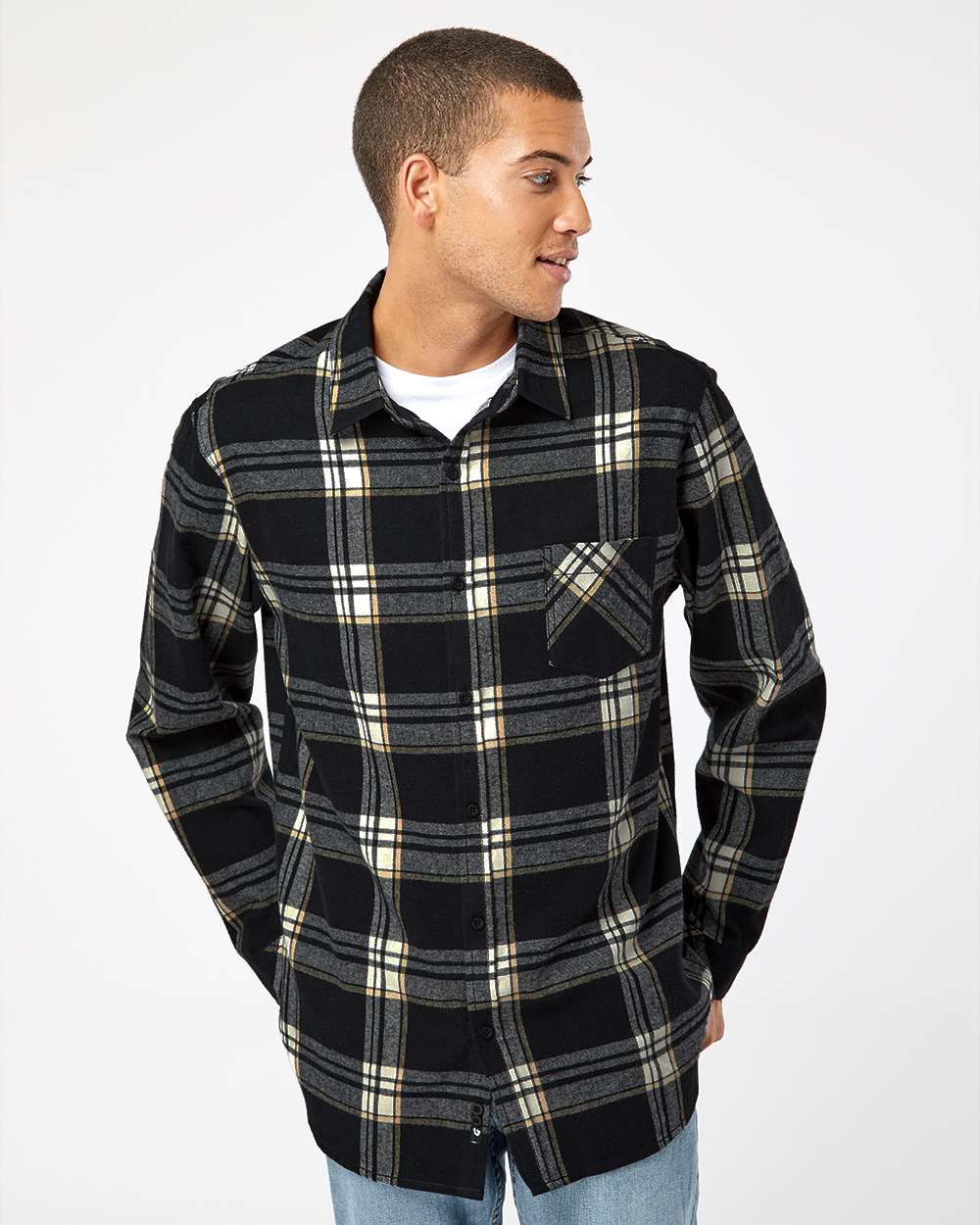 Men's Open Pocket Flannel Shirt