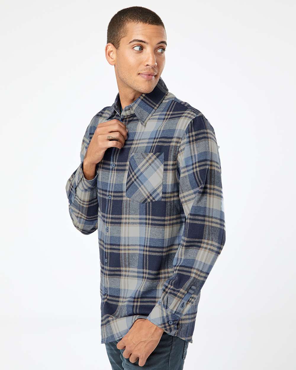 Men's Open Pocket Flannel Shirt