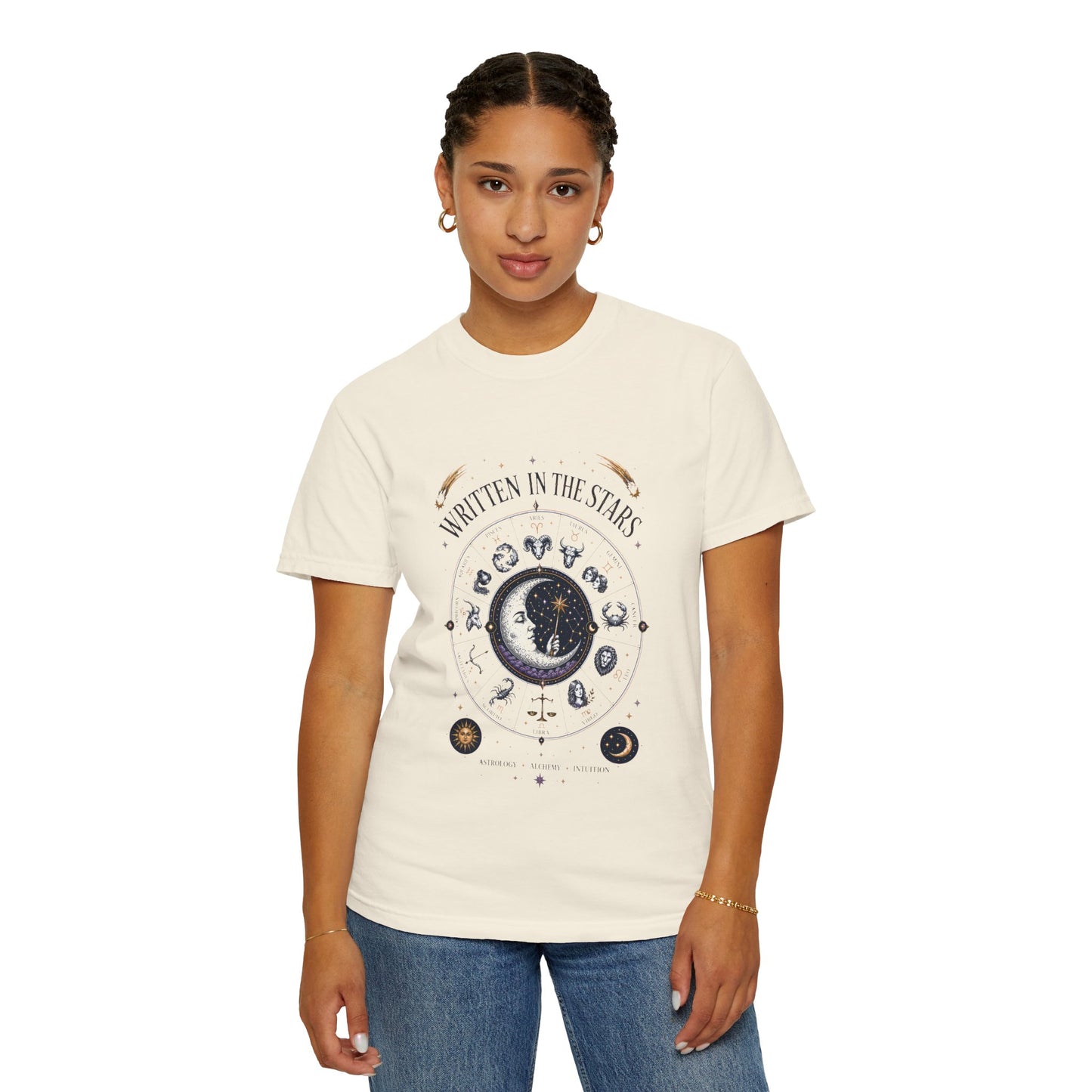 Written In The Stars Astrology Zodiac Wheel Halloween | Premium Graphic Tee