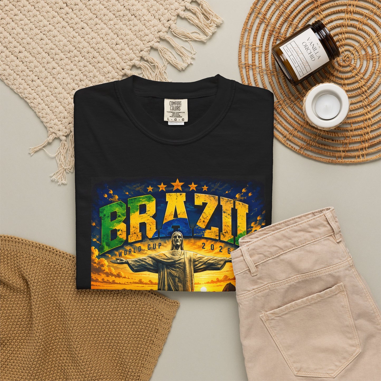 Brazil Rio De Janeiro World Cup 2026 T-Shirt PNG | Christ Redeemer Soccer Graphic Tee | Copa Do Mundo Fan Gift