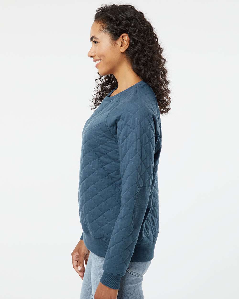 Women's Quilted Crewneck Pullover