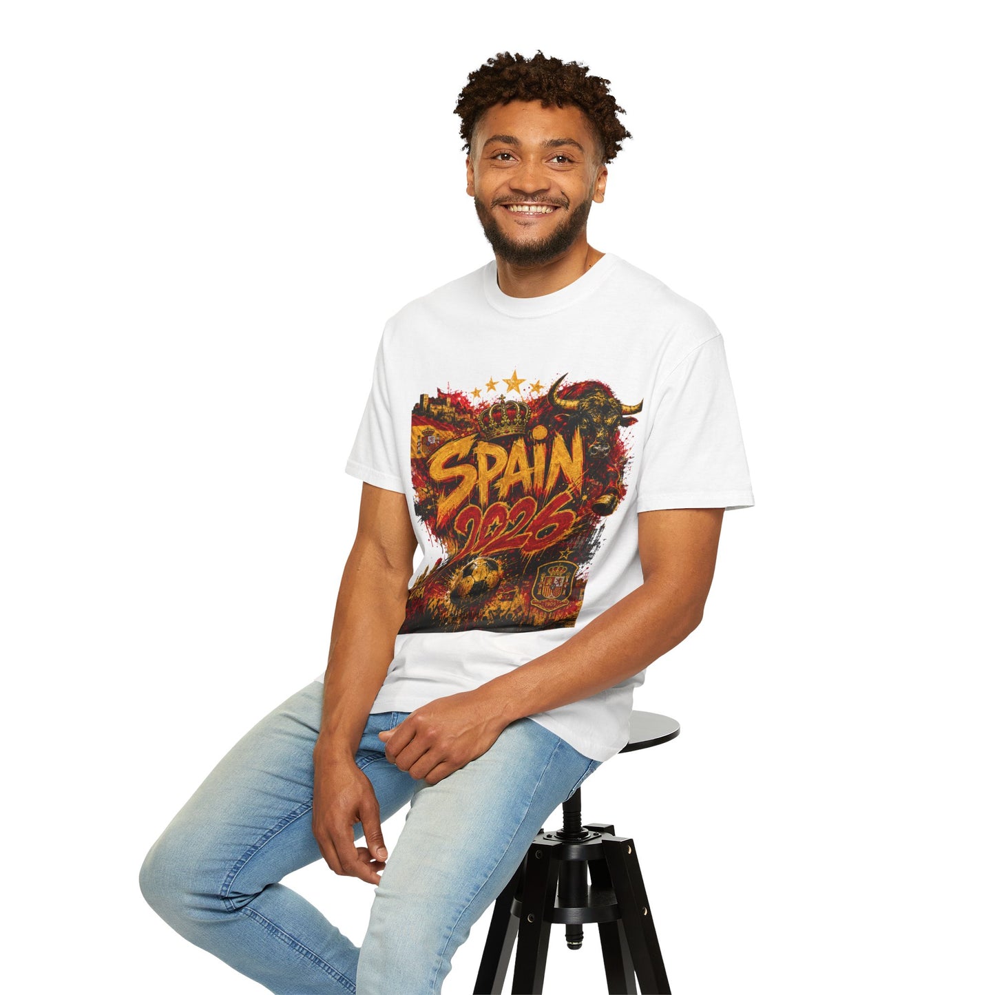 Spain Football World Cup 2026 'Fúria de Ouro' Graffiti Championship | Premium Graphic Tee
