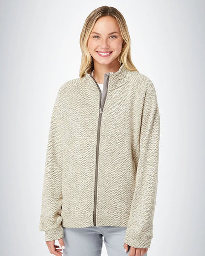 J. America 8716 Women Traverse Full-Zip Sweater