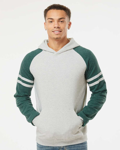 Unisex NublendÂ® Varsity Colorblocked Raglan Hooded Sweatshirt