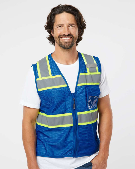 Unisex EV SeriesÂ® Enhanced Visibility 3 Pocket Mesh Vest