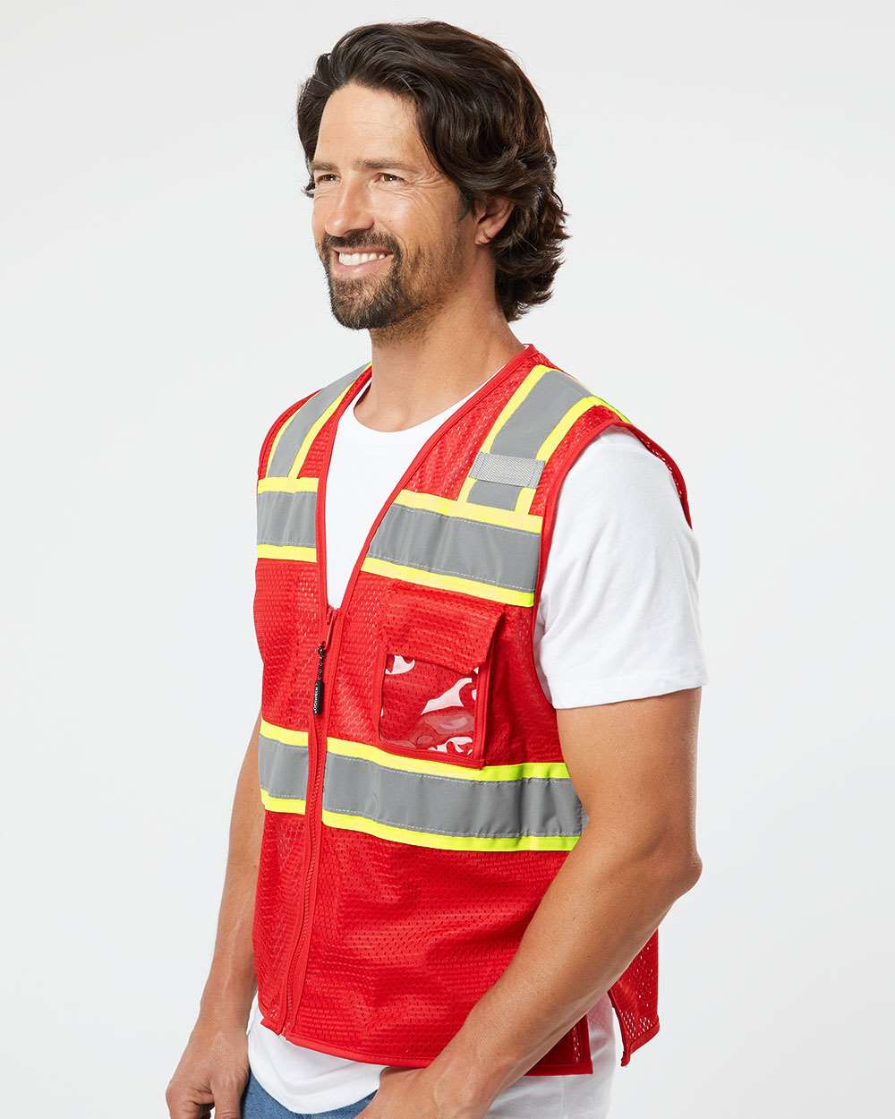 Unisex EV SeriesÂ® Enhanced Visibility 3 Pocket Mesh Vest
