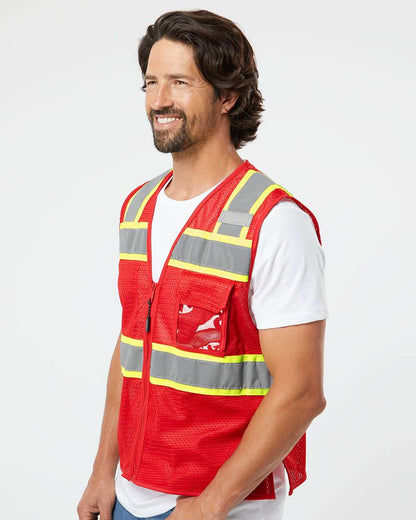 Unisex EV SeriesÂ® Enhanced Visibility 3 Pocket Mesh Vest