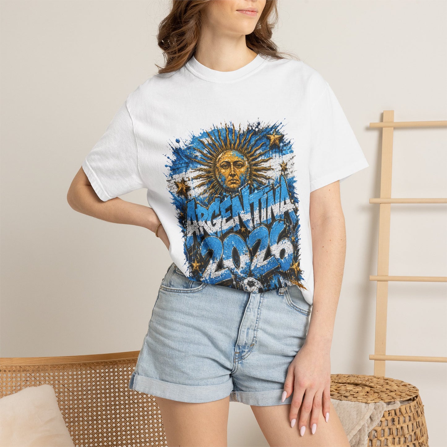 Argentina Football 'Street Glory' World Cup 2026 Graffiti – Paint Splatter | Premium Summer Tee