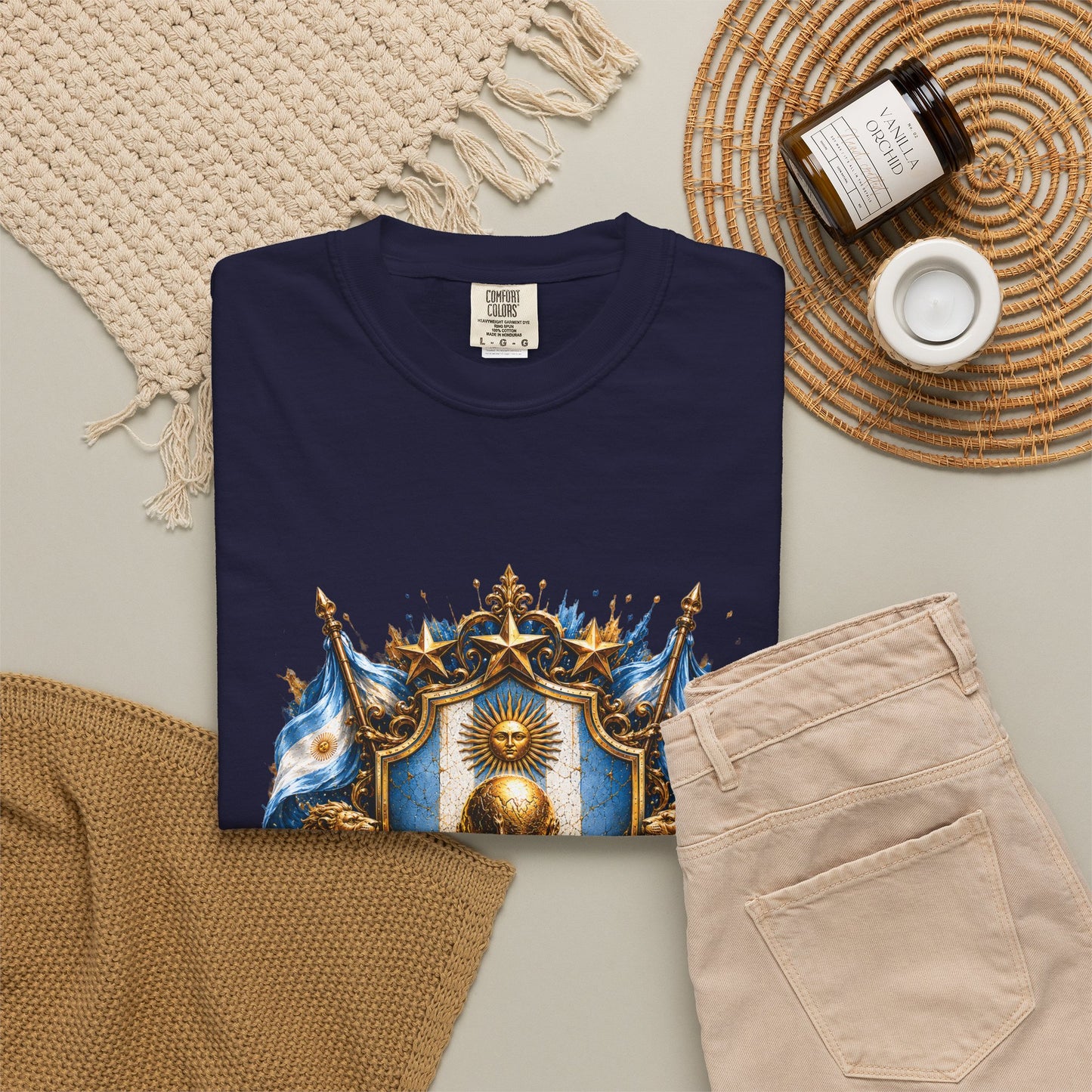 Argentina Football World Cup 2026 Sovereign Shield – Imperial Twin Lions | Premium Graphic Tee