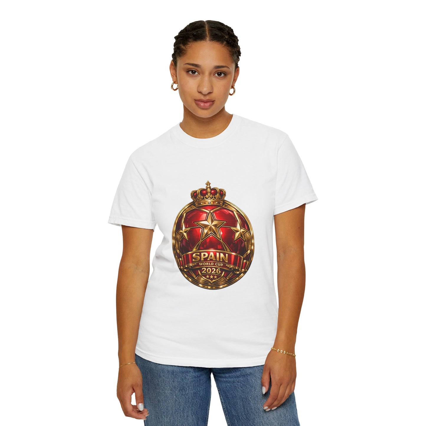 Spain Football World Cup 2026 'Estrella de Campeón' Round Medallion | Premium Graphic Tee