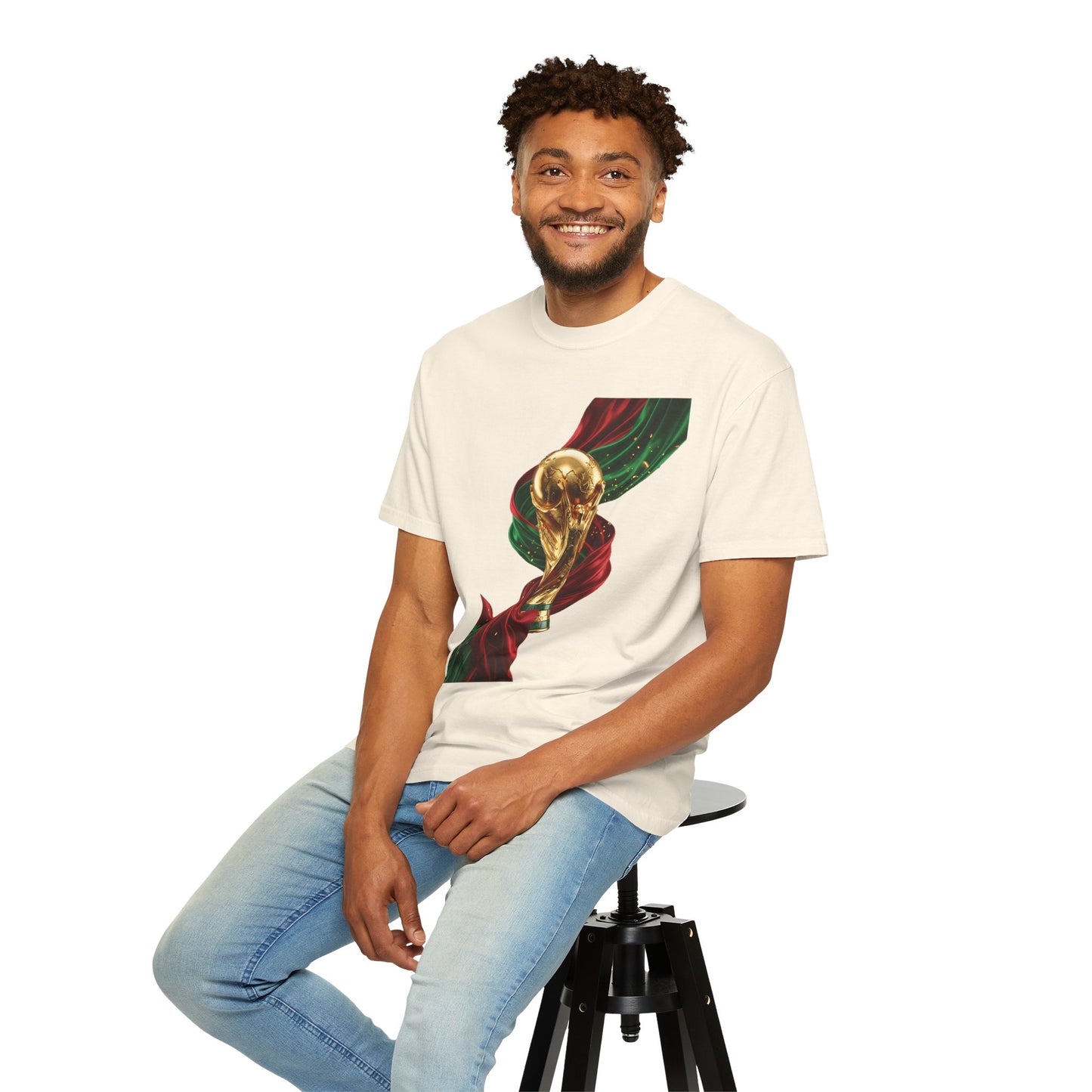 Portugal Football 'Onda de Glória' Dynamic Ribbon Trophy | Premium Graphic Tee