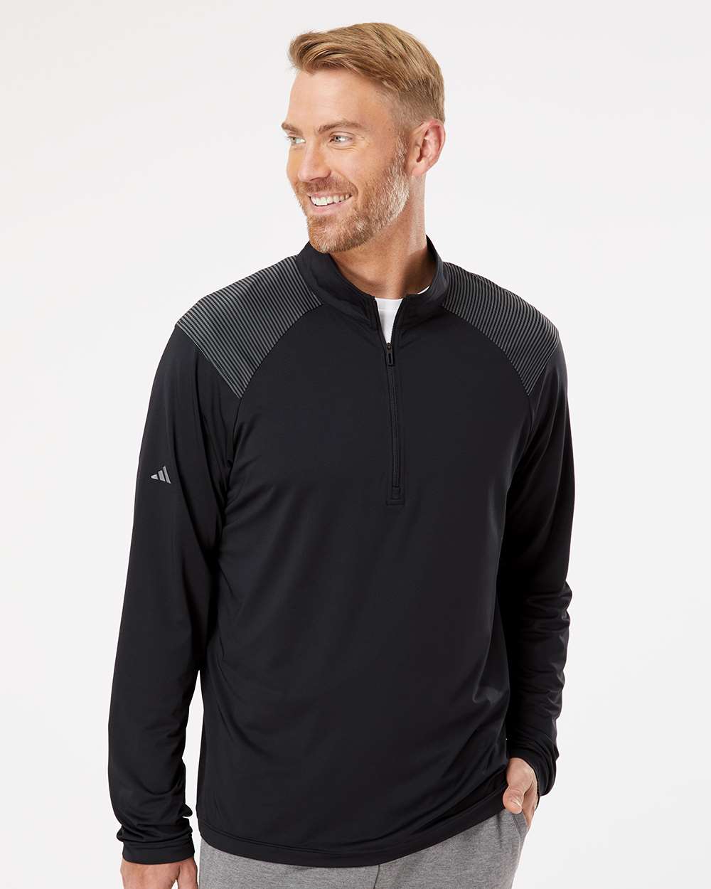 Men's Ultimate365 Lightweight Shoulder Stripe Quarter-Zip Pullover