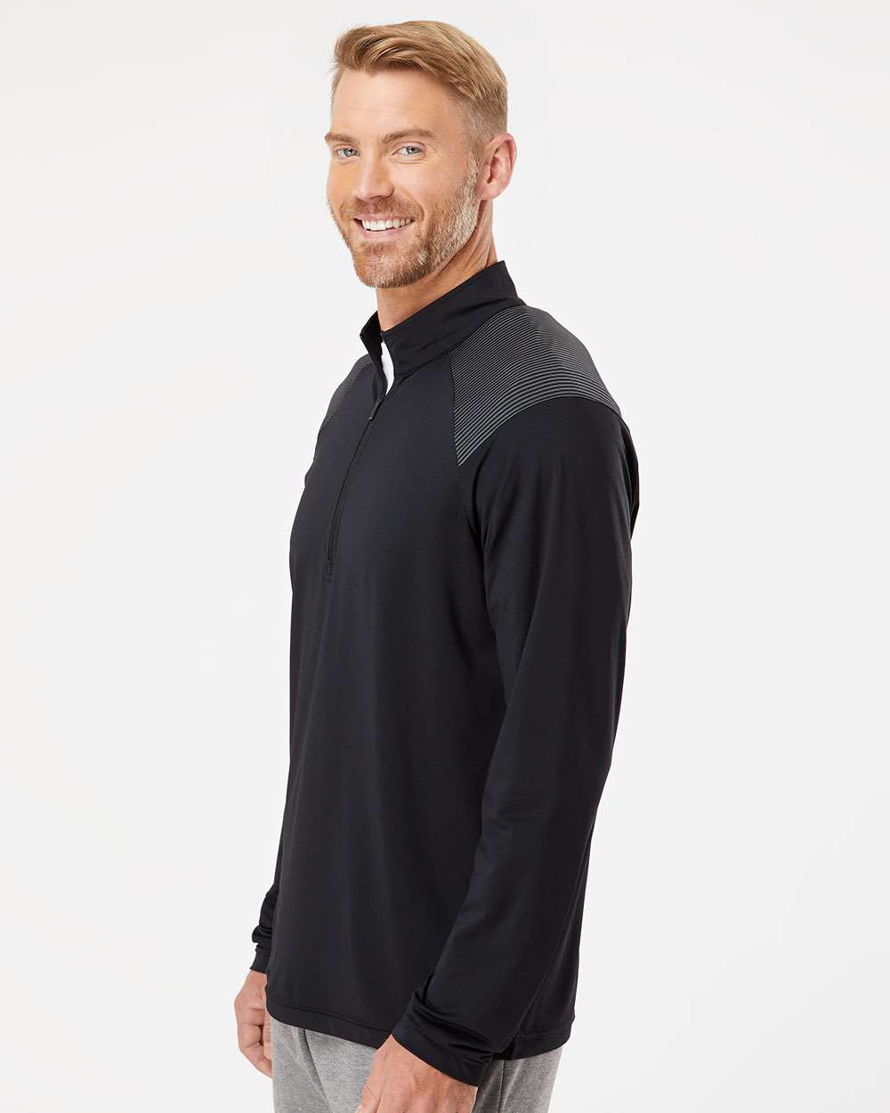 Men's Ultimate365 Lightweight Shoulder Stripe Quarter-Zip Pullover