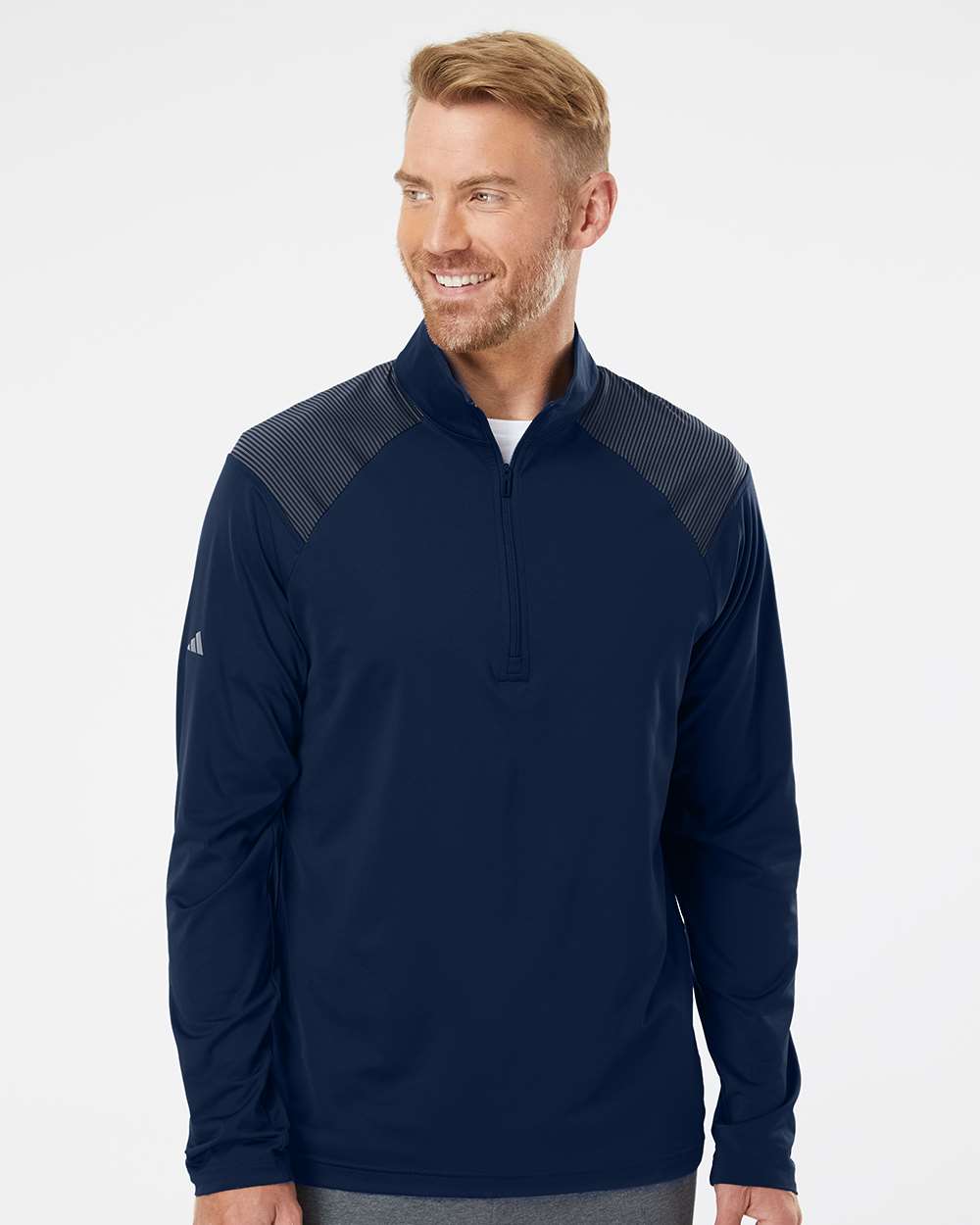 Men's Ultimate365 Lightweight Shoulder Stripe Quarter-Zip Pullover