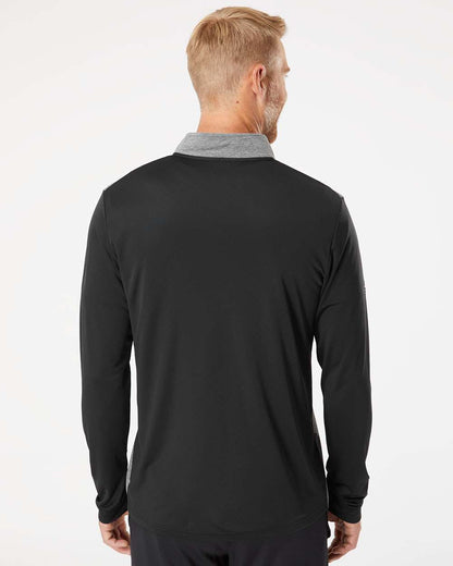 Men's Ultimate365 Heather Block Print Quarter-Zip Pullover