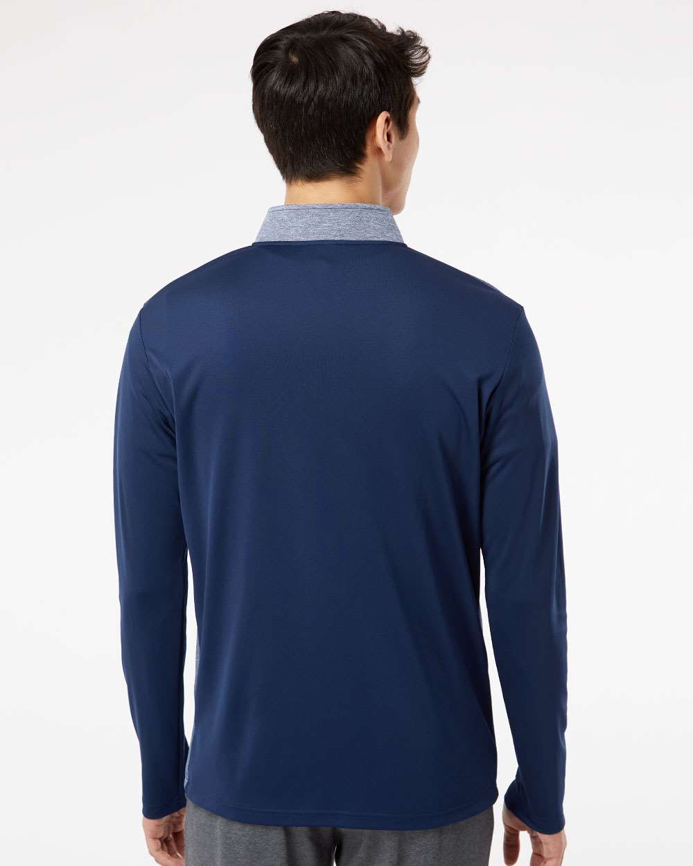 Men's Ultimate365 Heather Block Print Quarter-Zip Pullover