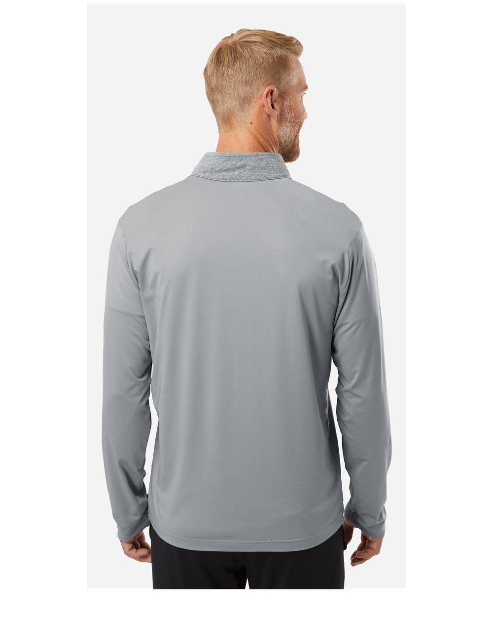 Men's Ultimate365 Heather Block Print Quarter-Zip Pullover
