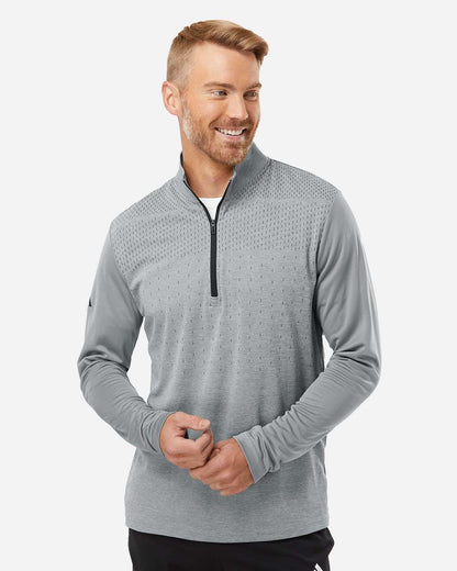 Men's Ultimate365 Heather Block Print Quarter-Zip Pullover