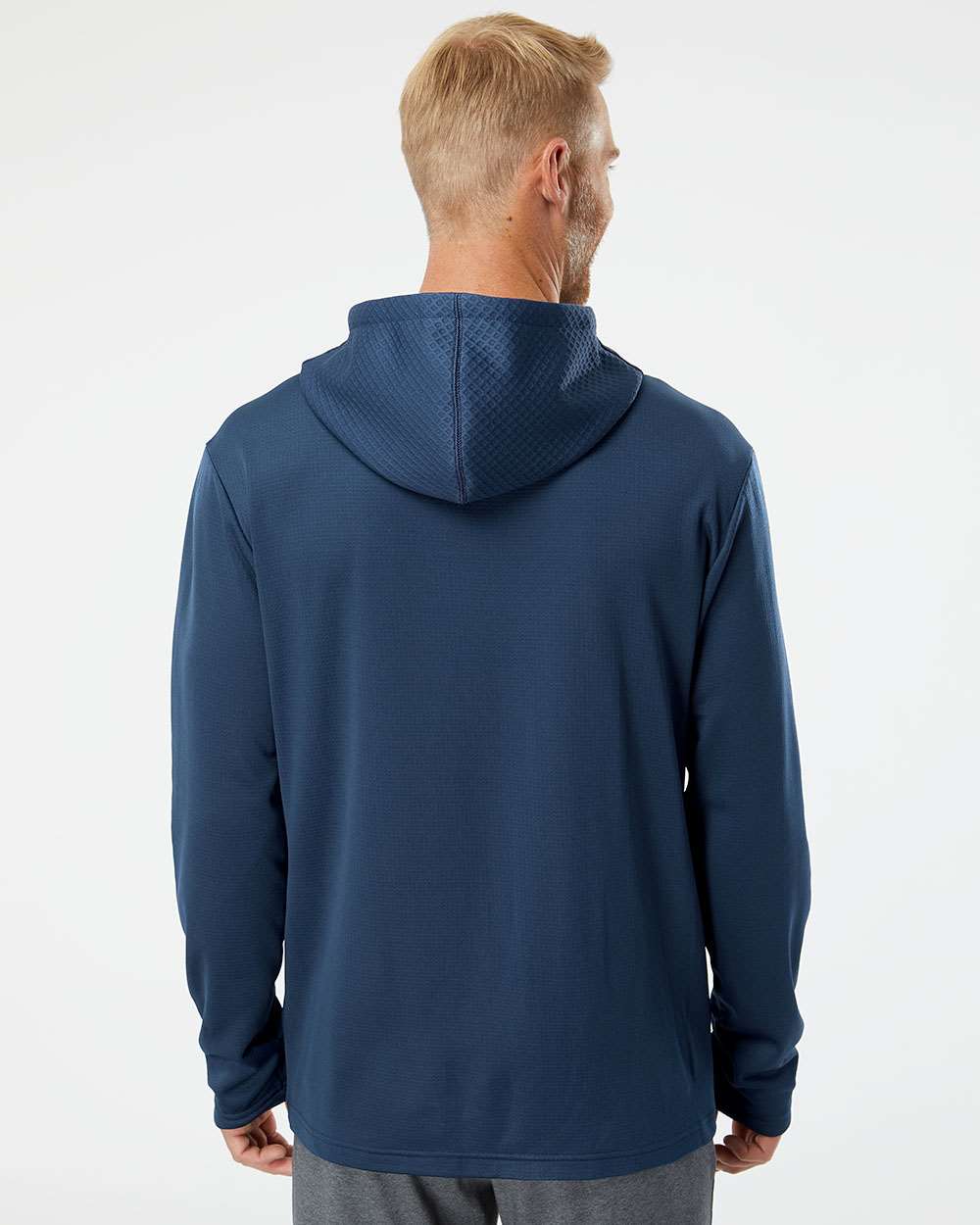 Men's Textured Mixed Media Midweight Hooded Sweatshirt