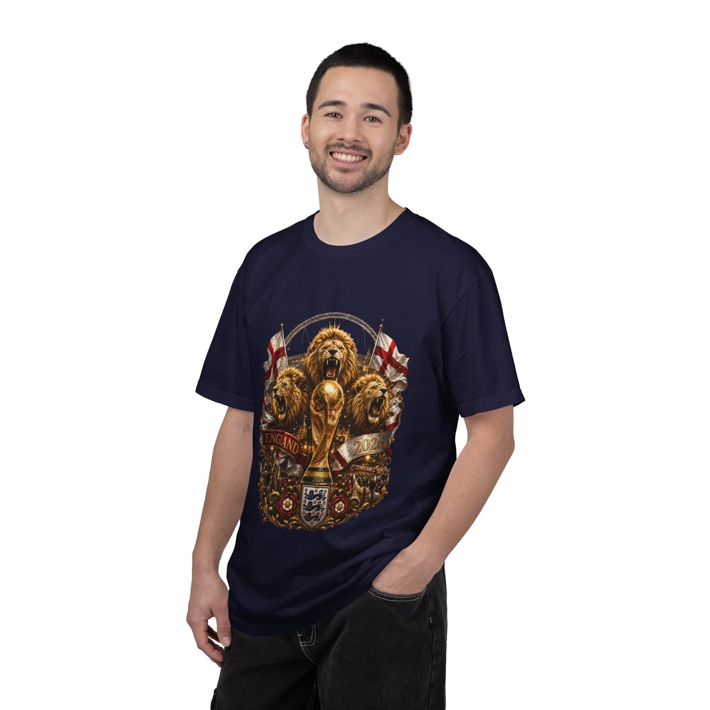 England World Cup 2026 Triumphant Wembley Return – Three Lions | Premium Graphic Tee