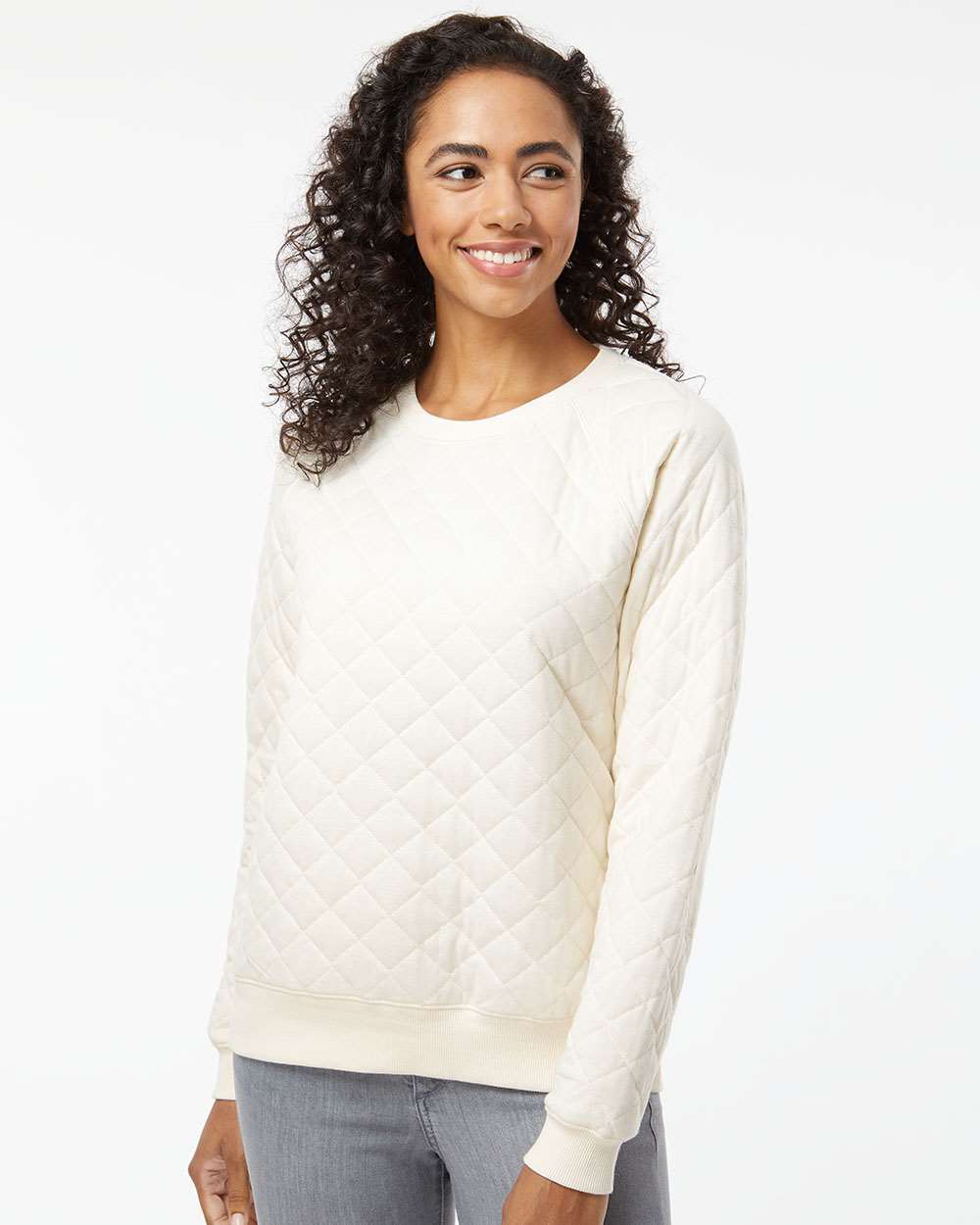 Women's Quilted Crewneck Pullover