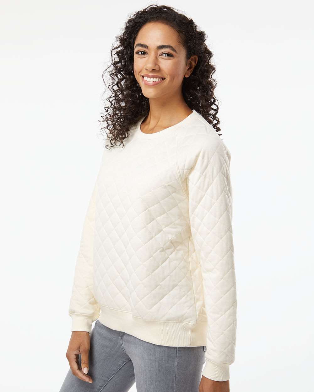 Women's Quilted Crewneck Pullover