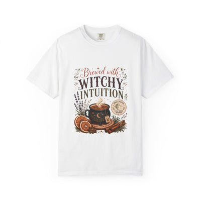 Brewed With Witchy Intuition Cozy Autumn Cauldron Tea | Premium Graphic Tee