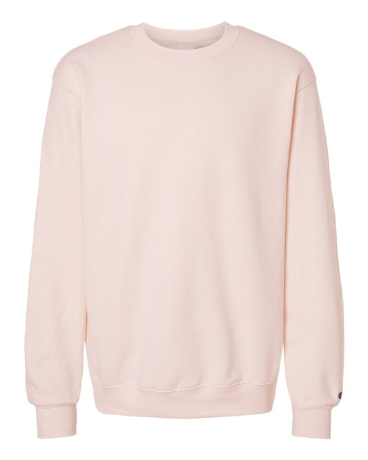 Champion Mens Powerblend Crewneck Sweatshirt, L, Body Blush