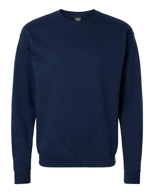 Hanes Originals, Midweight Fleece Pullover, Crewneck Sweatshirt for Men, Navy PE Heather