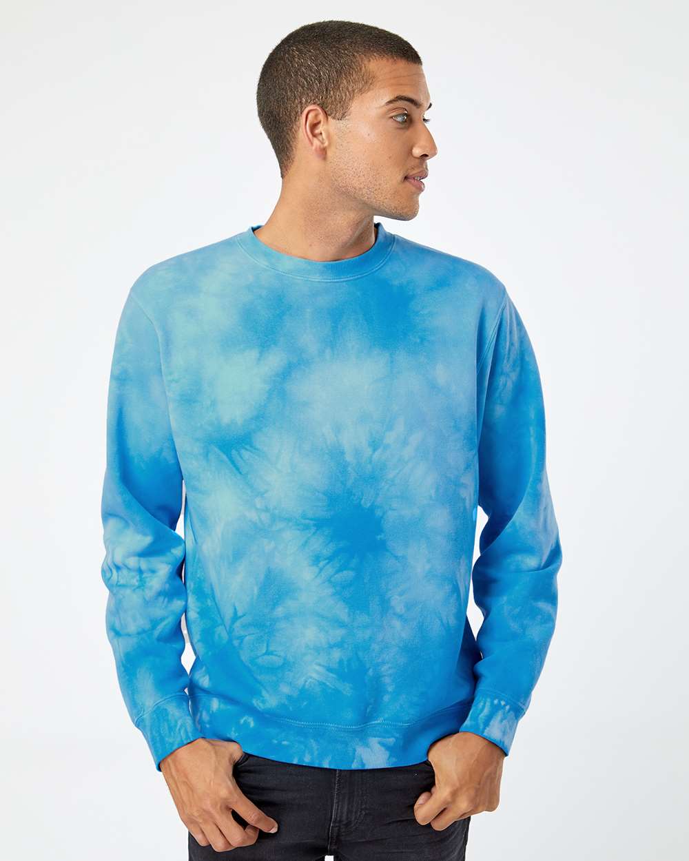Unisex Midweight Tie-Dyed Crewneck Sweatshirt