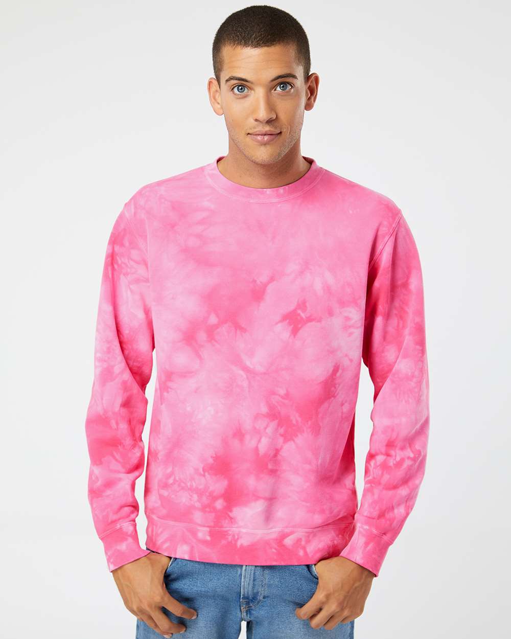 Unisex Midweight Tie-Dyed Crewneck Sweatshirt