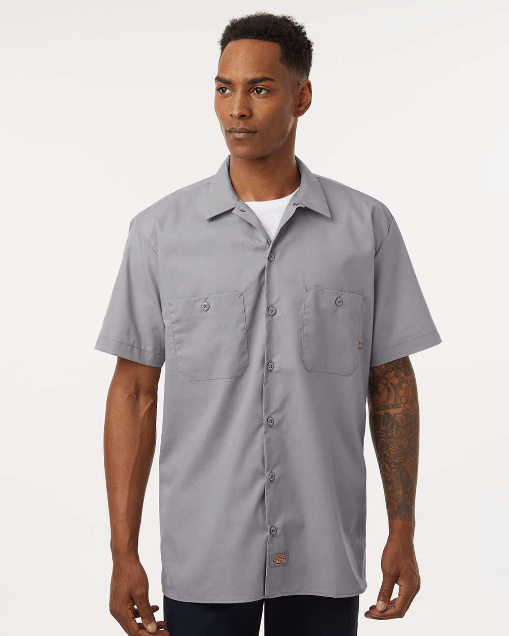 Men's Tall Industrial Short Sleeve Work Shirt