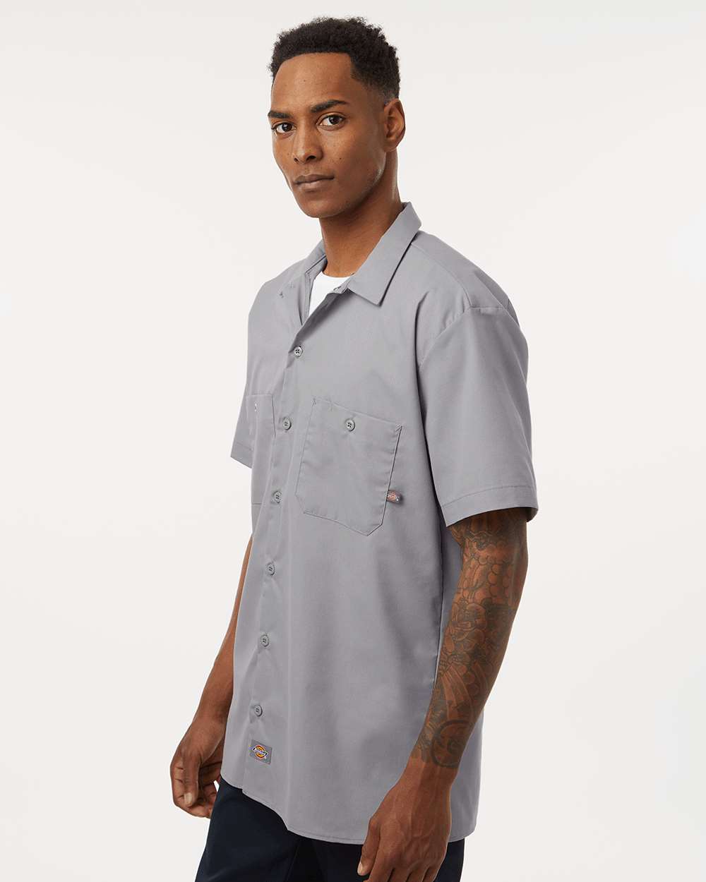 Men's Tall Industrial Short Sleeve Work Shirt