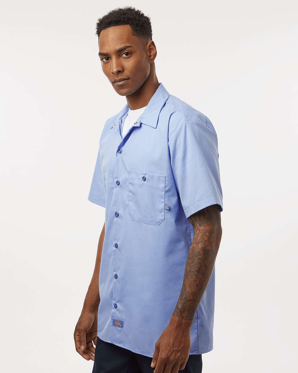Men's Tall Industrial Short Sleeve Work Shirt