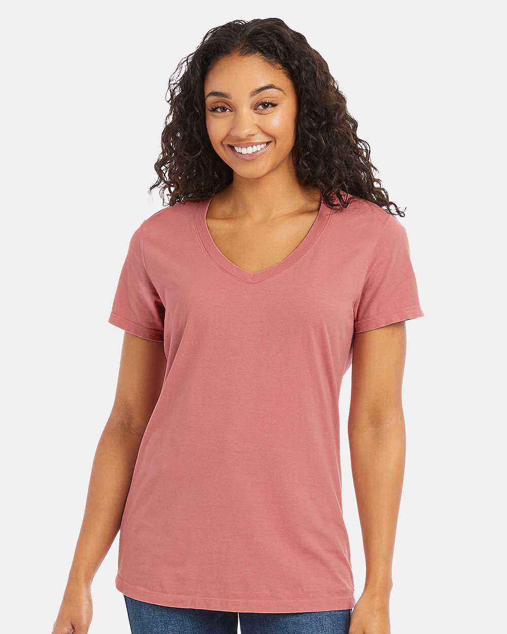 Women's Garment-Dyed V-Neck T-Shirt