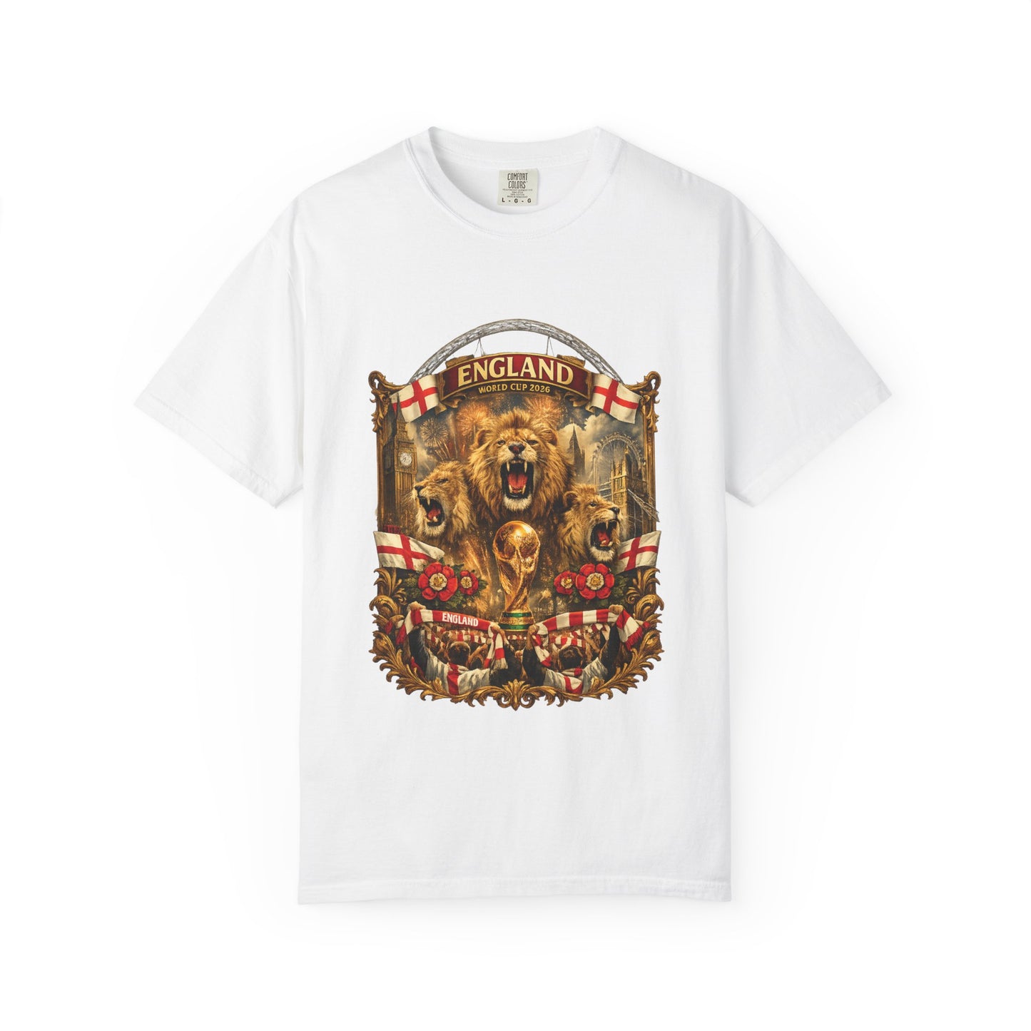 England World Cup 2026 London Celebration – Three Lions | Premium Graphic Tee